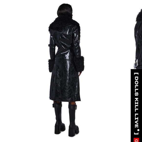 Brand new generation kiss covet Moto trench coat XS - Picture 2 of 3